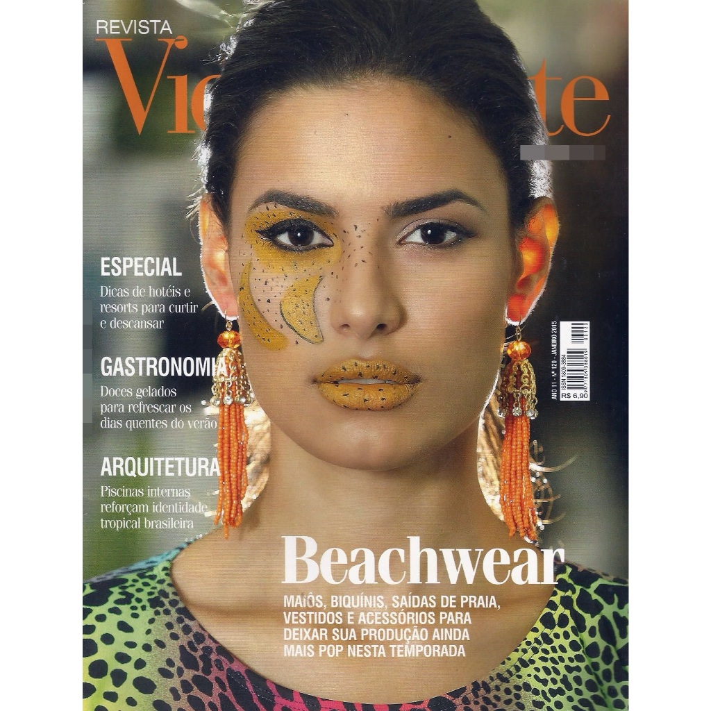 Revista: Vida & Arte nº 120 - Janeiro de 2015 - Capa: Mariana Vasconcelos (Slash, Guns N' Roses, Gastronomia, Arquitetura, Beachwear)