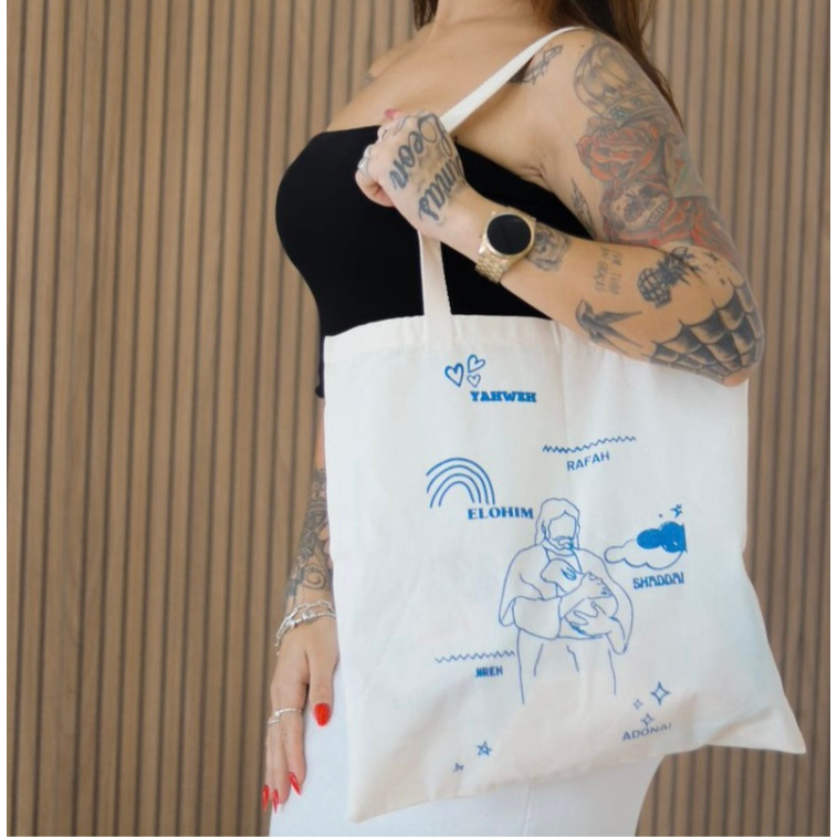 Ecobag,devocional, Jesus Azul  sacola ecológica,escola,faculdade, curso,personalizado,brinde,praia,moda,brinde,presente,