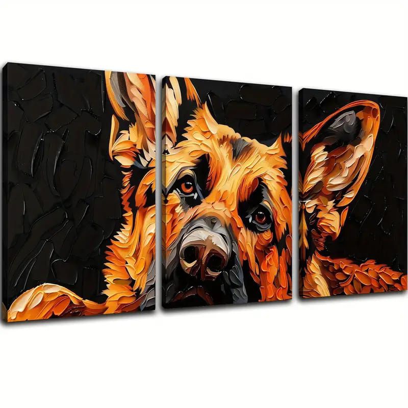 Quadro cachorro pastor alemão animal de estimação pet shop consultório veterinário quadros dog love