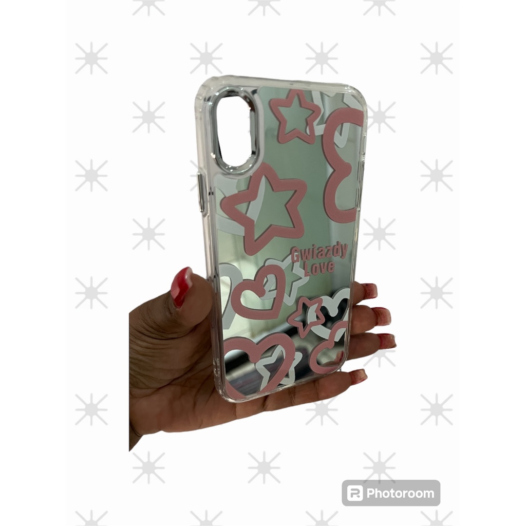 kit de capa capinha espelhada + película moderna para para iphone