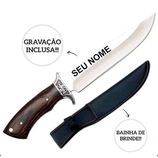Faca Churrasco Personalizada Com Seu Nome e Logo Mais Bainha