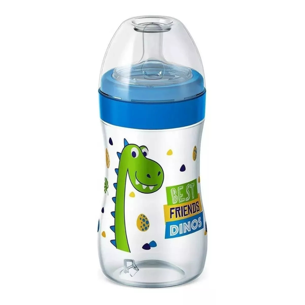 Mamadeira Super Evolution Magia 300ml 6m+ Azul Dino Lillo