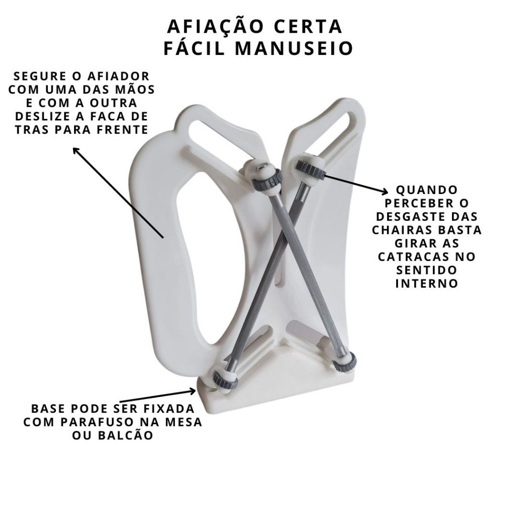Afiador De Faca Amolador Faca Profissional Portátil Super Pratico