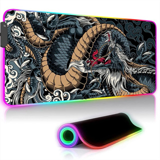 Mouse Pad Gamer Grande Tecido Dragão Louco Speed Borda Led 13 Cores RGB Forte Impermeável Original em Oferta na Shopee