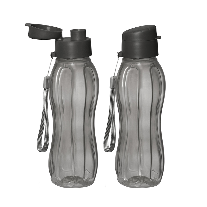 Garrafa De Água Squeeze 23,5Cm 600ML Com Alça Plástico Ideal Para Academia Passeios Trabalho Vitrine