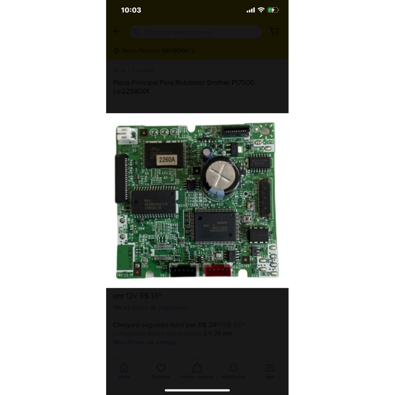 Placa Principal Para Rotulador Brother Pt7500 Lw2258001
