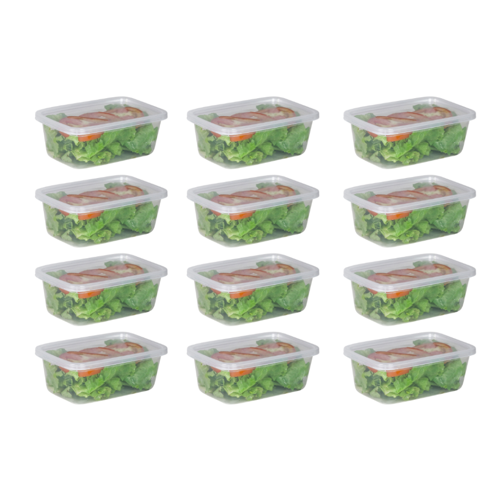 Kit 12 Potes Transparentes BPA 800ML Free Organizador de Alimentos Marmita Plastico Alta Qualidade