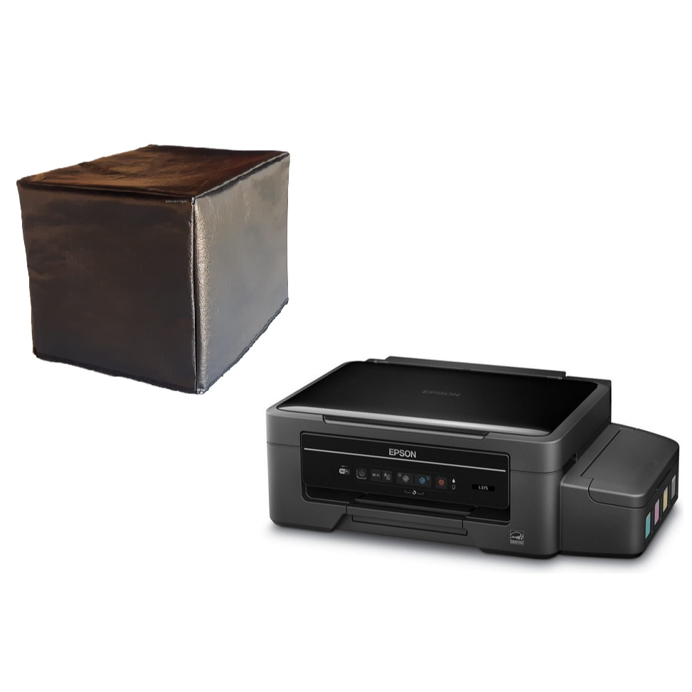 Capa Para Impressora Epson L220 L365 L375 L455 L475 Em Corino Preto De Alta Qualidade