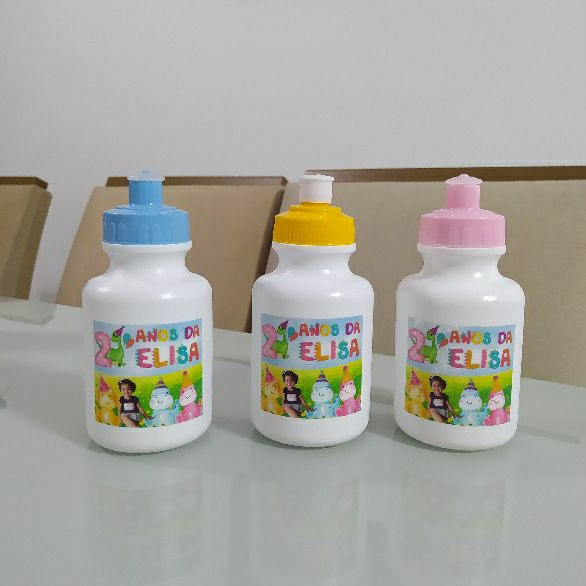 kit C/30 Squeeze 300ml personalizada,garrafinha plástica Infantil, Para Festa, Aniversário, Brindes, Dia das Crianças