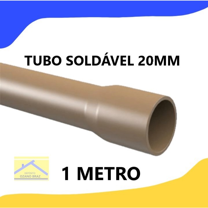 TUBO PVC SOLDÁVEL 20MM MARROM  1 METRO PARA INSTALAÇÕES HIDRÁULICAS. em Oferta na Shopee