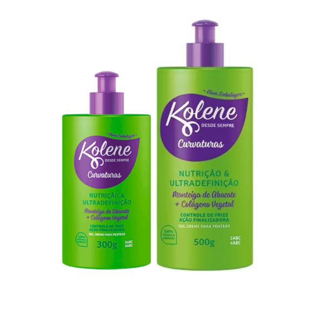 Gel Creme para Pentear Nutrição e Ultradefinição Curvaturas 500g/300g Kolene