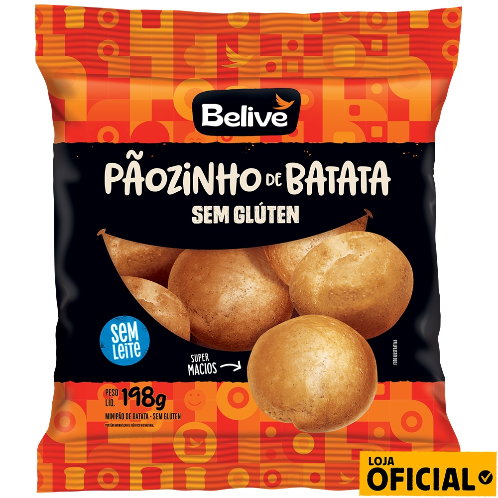 Pão de Batata Sem Glúten Fofinho Sem Leite Sem Lactose Pãozinho Belive em Oferta na Shopee