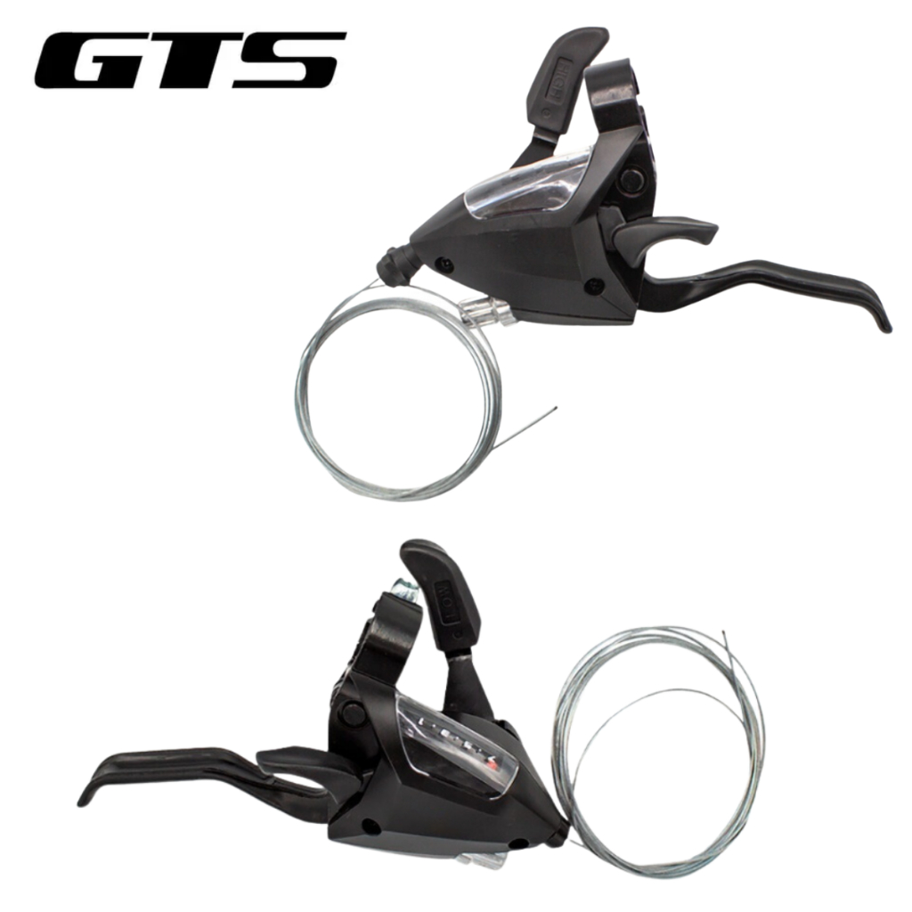 Par De Alavanca Rapid Fire Passador De Marcha Tipo Shimano 21V 3x7 Gts Alumínio Mtb