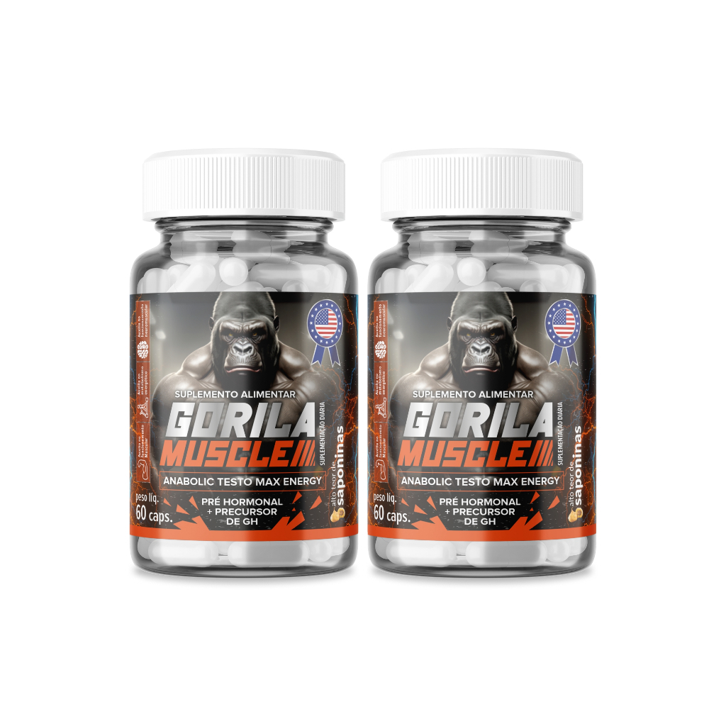 2 Potes Gorilla Muscle Anabolic Testo Max Energy