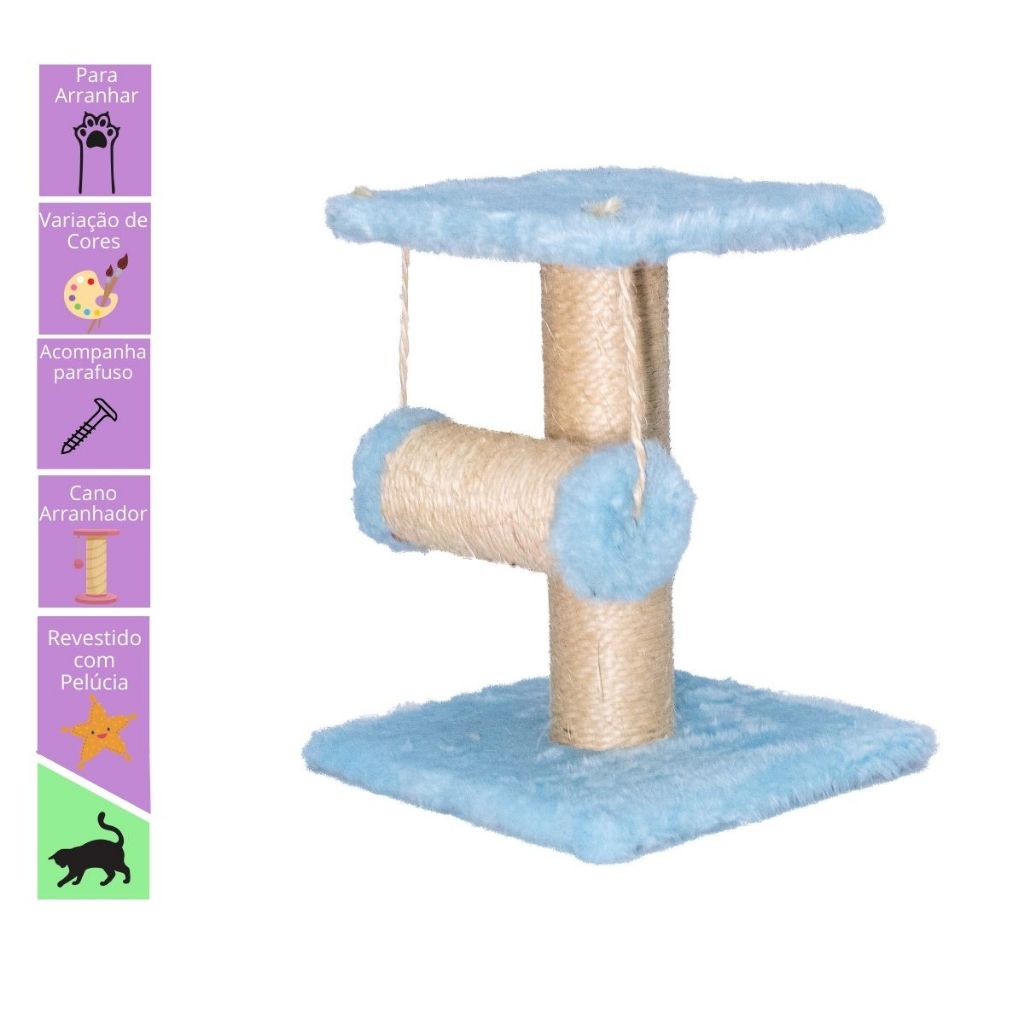 Brinquedo Interativo com arranhador para gatos balanço