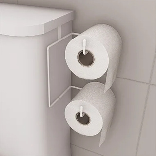 Suporte Porta Papel Higiênico Banheiro Acoplado Para 2 Rolos Organizador Em Aço em Oferta na Shopee