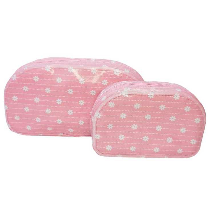 Necessaire Feminina Flores + Bolsinha Organizador Multiuso para Maquiagem, Viagem — imagem 2 de 2