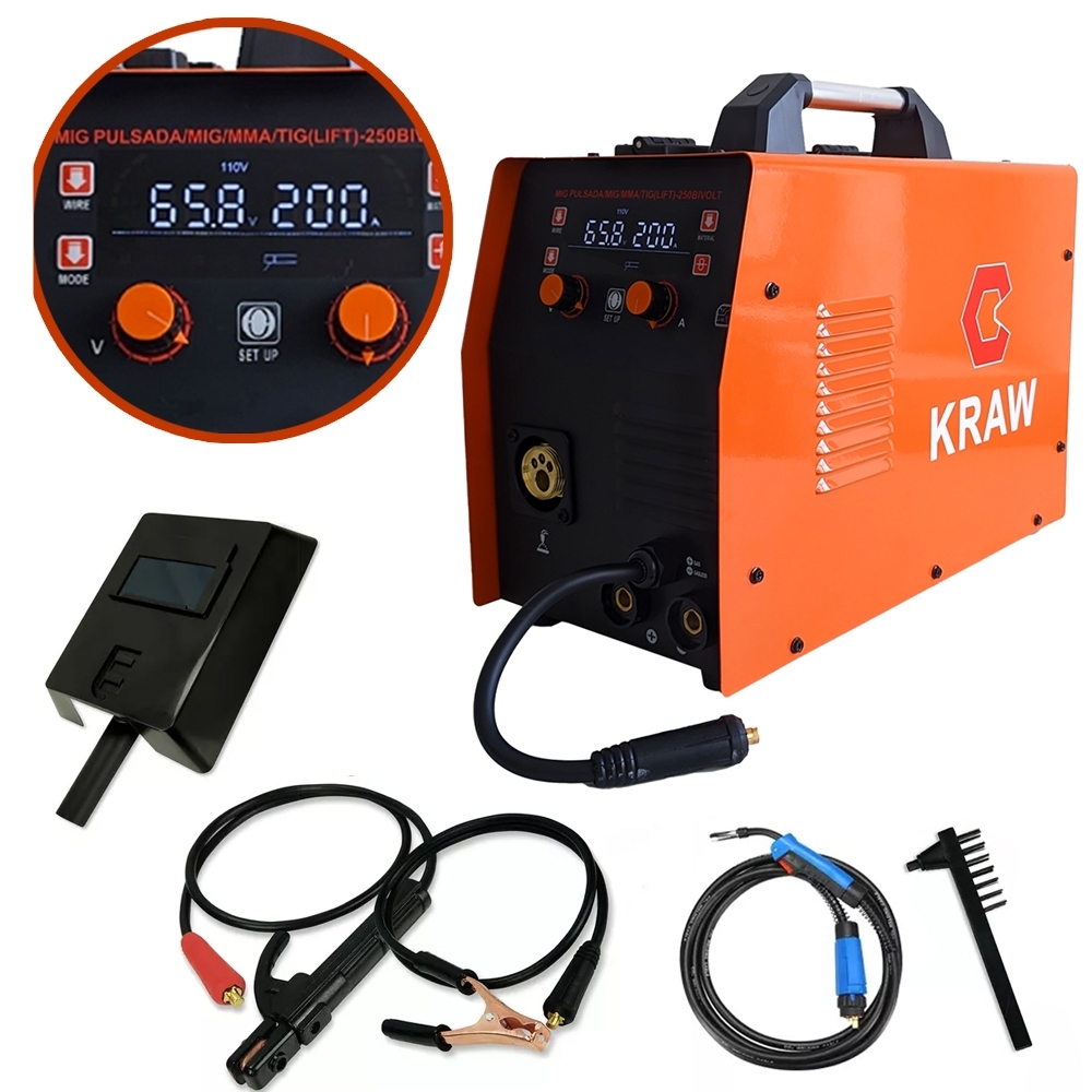 Máquina De Solda Usk Mig/mma/tig Lift-250 Digital Bivolt KRAW