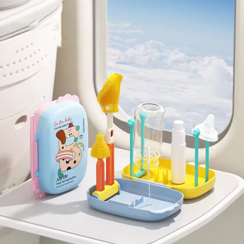 Conjunto De Limpeza Portátil De Mamadeira Escova Chupeta Bebê Garrafa Para Usar em casa E Na Viagem
