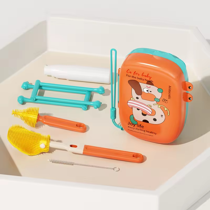 Kit Escova de limpeza portátil para mamadeira e bico limpeza para lavar mamadeira e chupeta em Oferta na Shopee
