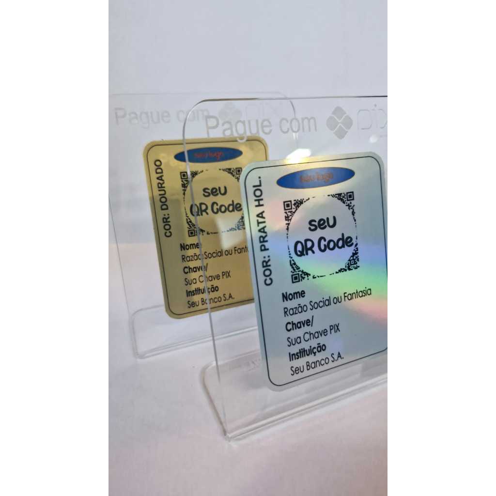 PLACA PERSONALIZADA PIX QR CODE