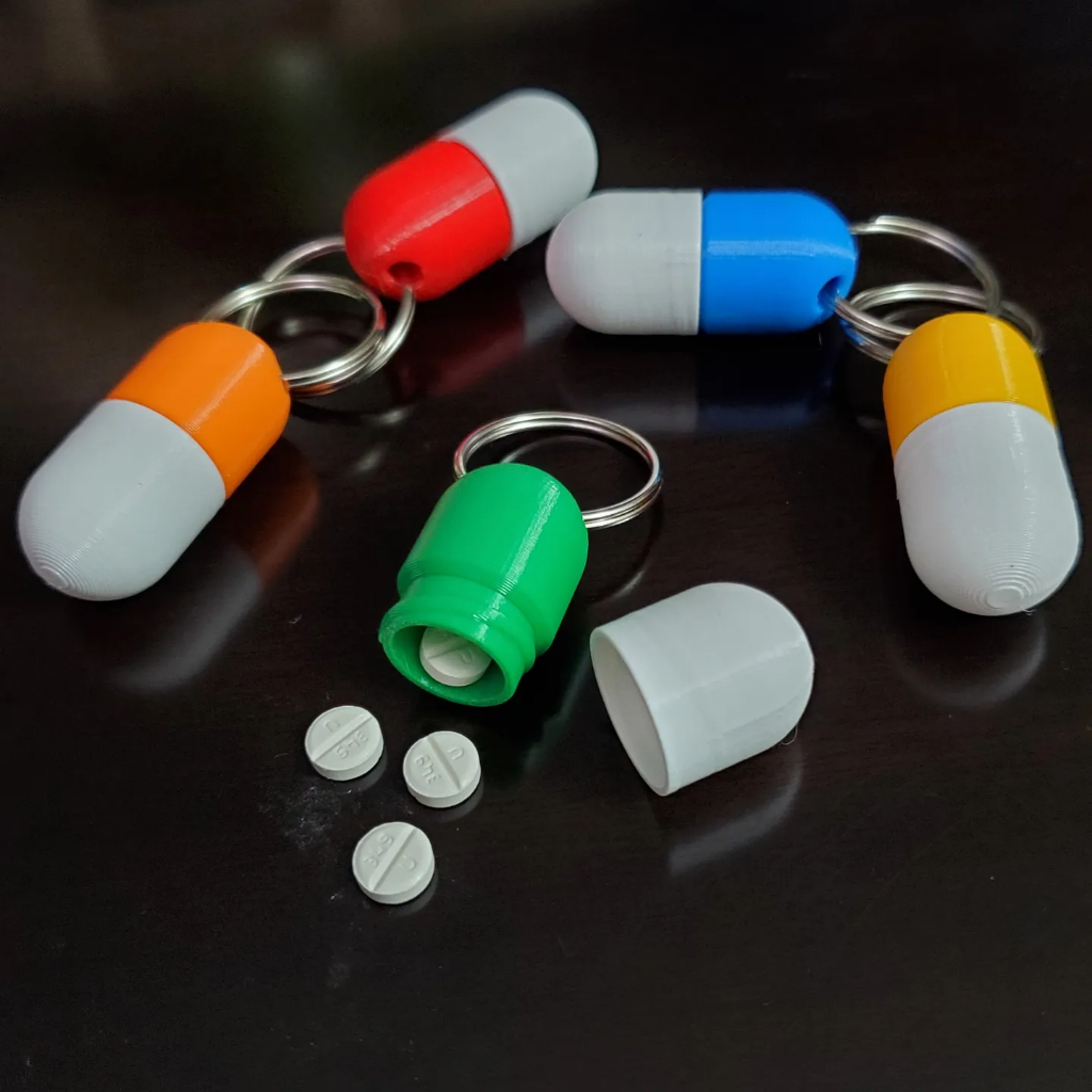 Chaveiro Porta Comprimido / Porta-Comprimidos / Remédio / Medicamento / Cápsula