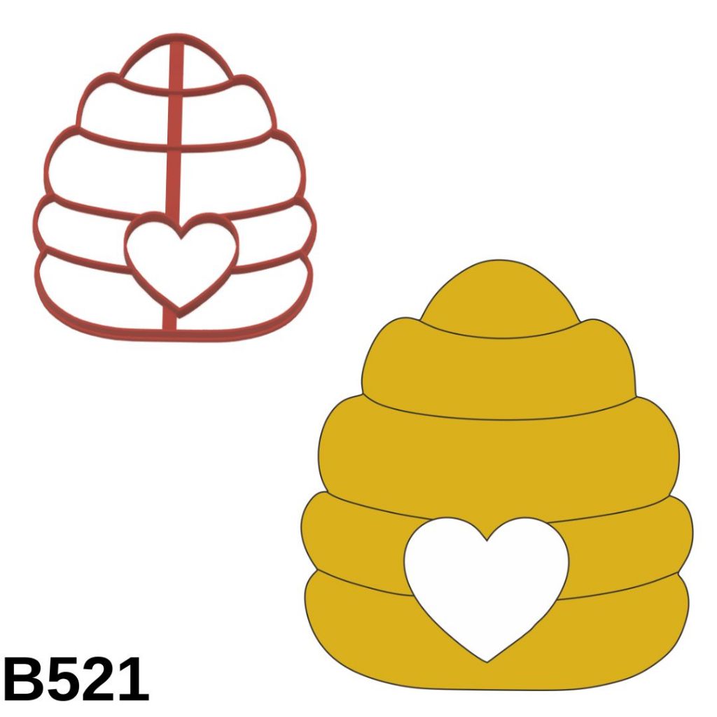 Cortador Colmeia Abelha Coração 6CM B521 em Oferta na Shopee