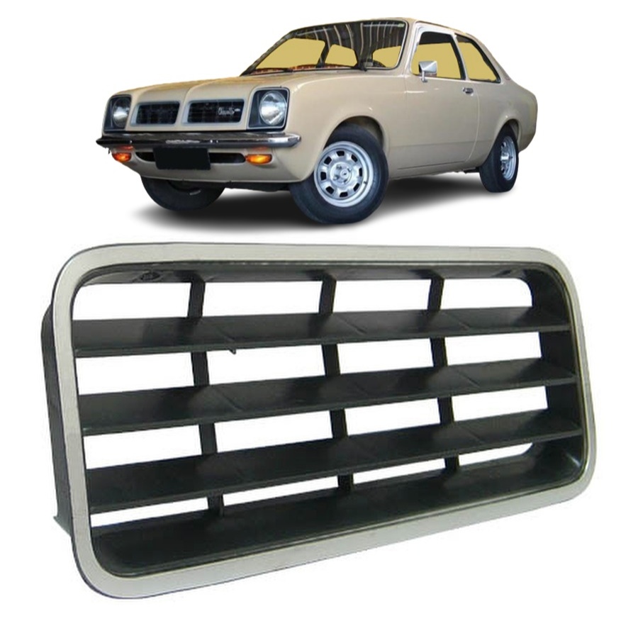 Grade Radiador Dianteira Chevette 1978 / 1982 Aro Prata
