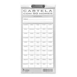 50 CARTELAS DE RIFA DE 50 NOMES DE MULHER (Modelo Antigo) em Oferta na Shopee