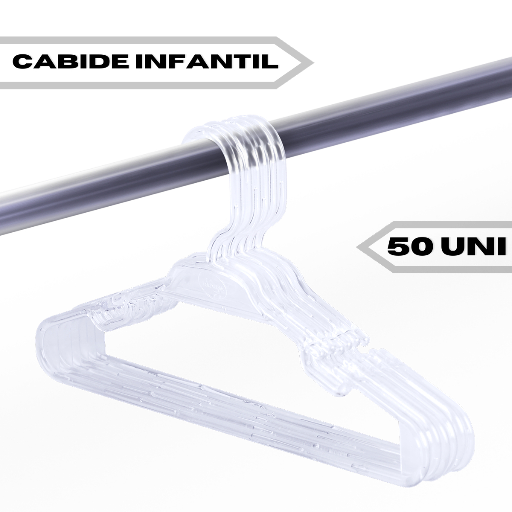 Kit 50 Cabide Acrílico Transparente Enxoval Infantil em Oferta na Shopee