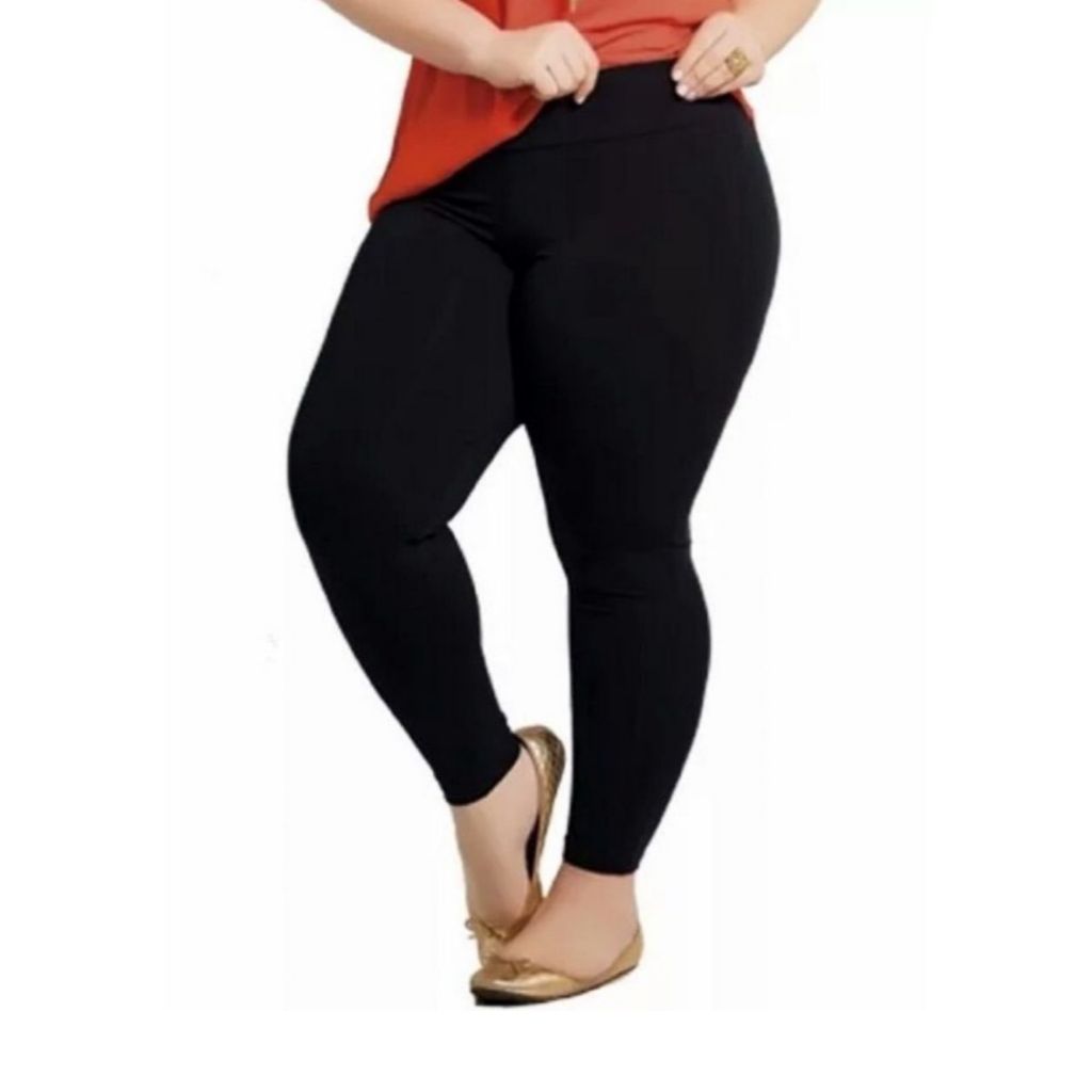 Calça Legging Plus Size Grossa Zero Transparência Costura Reforçada Cintura Alta