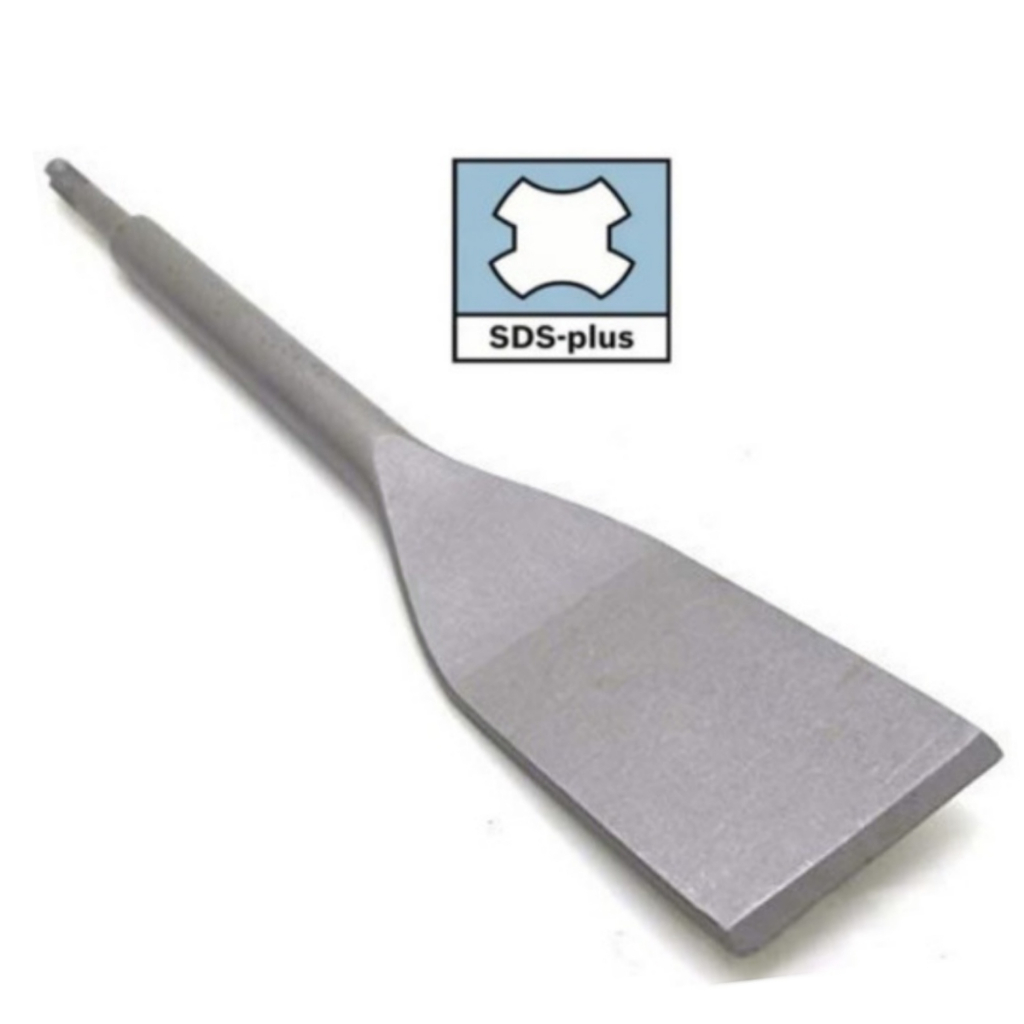 Talhadeira Curva Encaixe Sds Plus 40x265mm Para Martelete - Kit Profissional Para Obra