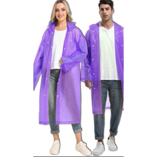 Capa Chuva Impermeável PVC Com Capuz Transparente Reutilizável Proteção Dobrável Shows Eventos Passeios
