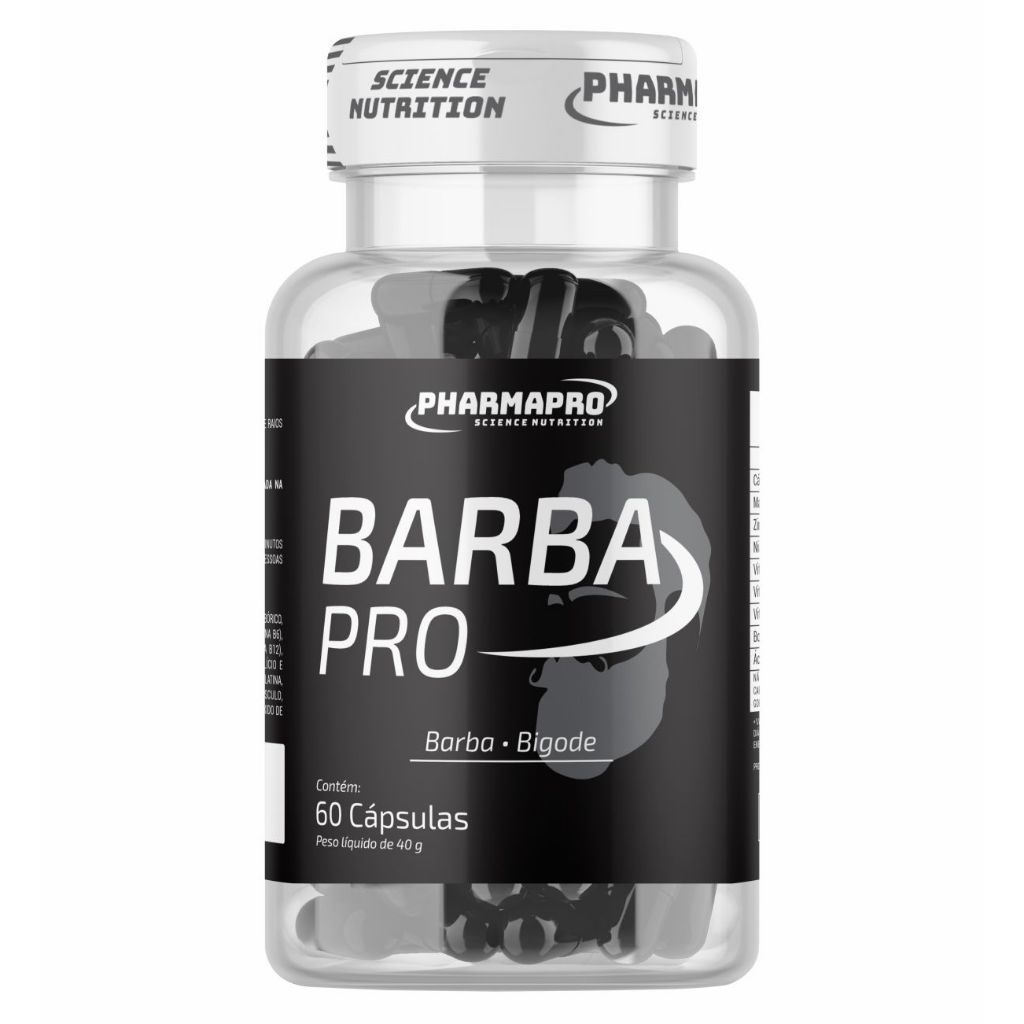 Barba Pro, 60 cápsulas, Complexo para Barbas mais Fortes e Brilhantes em Oferta na Shopee