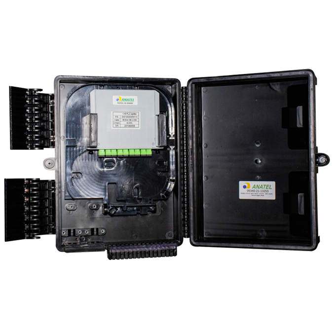 CTO 16 FO 2 TRAVAS COMPLETA SPLITTER BOX 1X8 APC - 10 UN