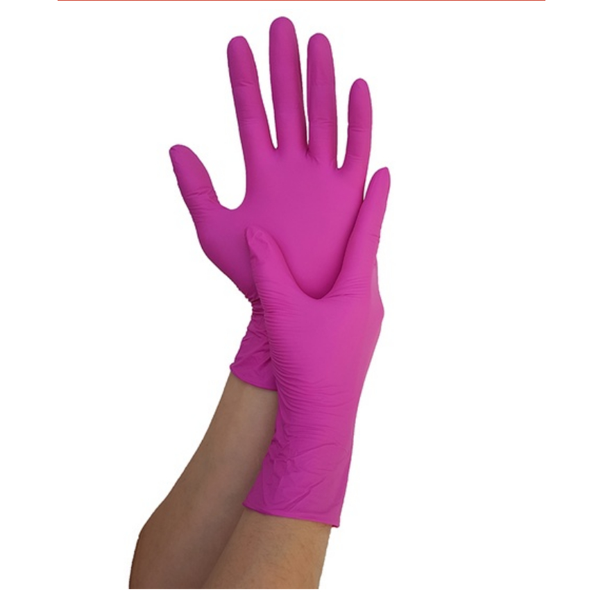 Luva Descartável Nitrílica Rosa Pink  - Supermax em Oferta na Shopee