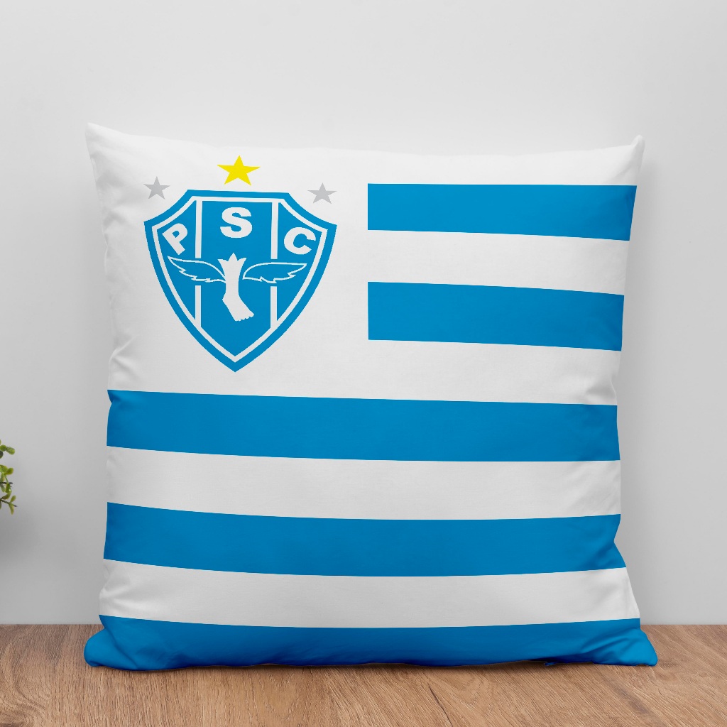 Almofada Paysandu 40x40 Cm Listrada Cheia Poliéster Tecido Decoração
