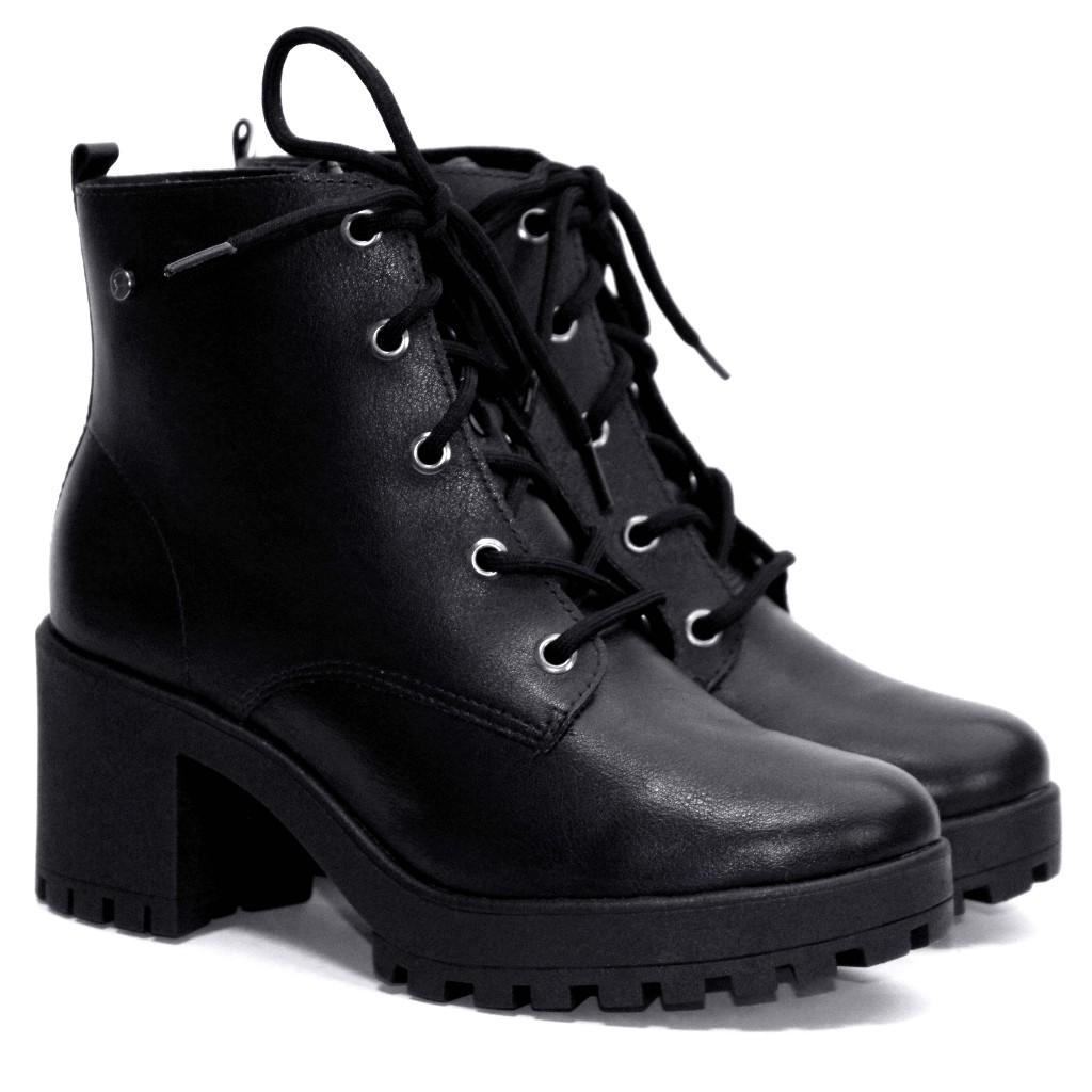 Bota Coturno Ramarim Tratorado Salto Grosso Feminina