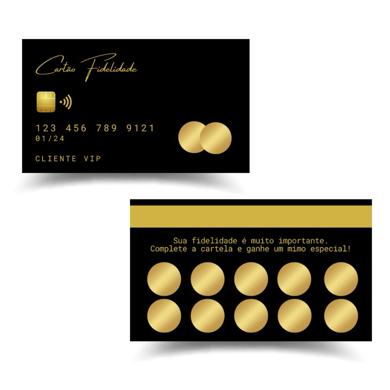 Cartão Fidelidade Cliente VIP 100 200 Unidades