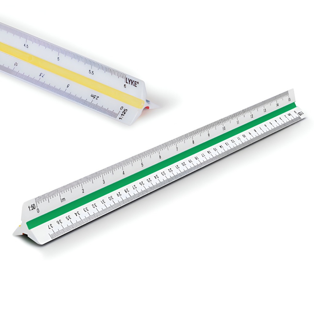 Escalímetro Régua Triangular Plástico 30cm Desenho Técnico em Oferta na Shopee