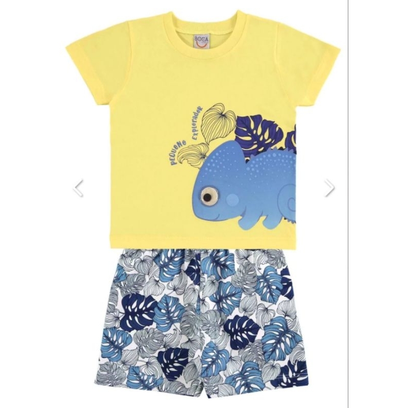 Conjunto Infantil Masculino bebê fresquinho e confortável de algodão BG