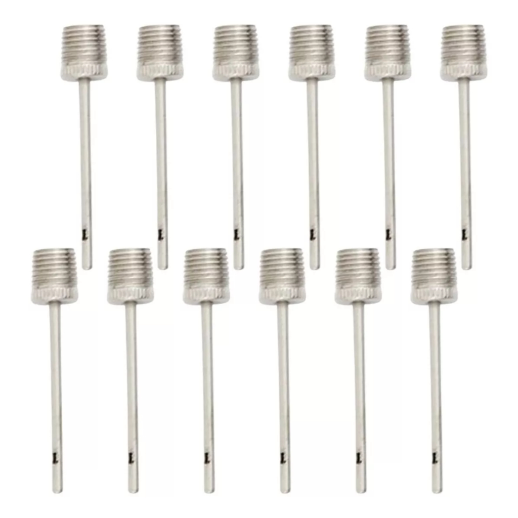 Kit 12 Bico Bomba D Ar Inflar Encher Bola I-16 Startools Inox