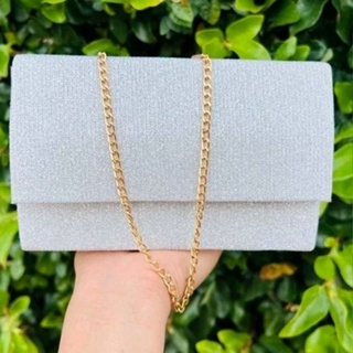 bolsa carteira glitter bolsinha da moda feminina de mão couro sintético casamento festa balada mulher em Oferta na Shopee
