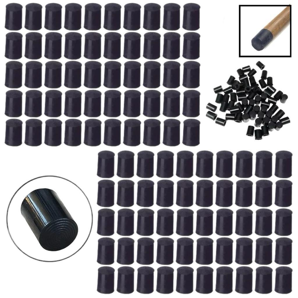 Ponteiras Virola Rista Plástica para Taco de Sinuca Bilhar Snooker Kits com 100 50 20 10 Unidades