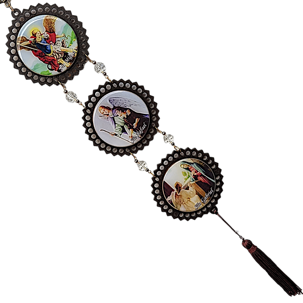Mandala Três Arcanjos Anjo Imagem Religiosa São Miguel Gabriel Rafael