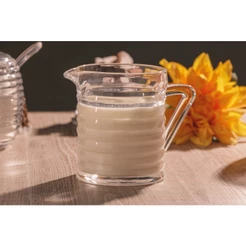 Leiteira Jarra de Vidro Com Alça Colméia 340ml Lyor
