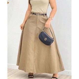 Saia Longa Rodada Feminina Alfaiataria Moda Evangélica Casual Básica Inverno Cintura Alta Elegante Tendência em Oferta na Shopee