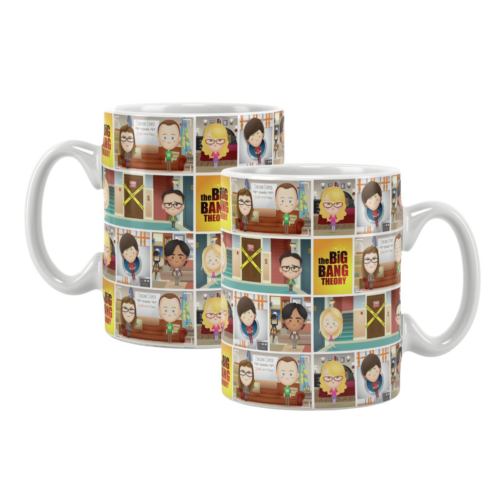 Caneca The Big Bang Theory Série Big Bang, a Teoria Branca 325 ML