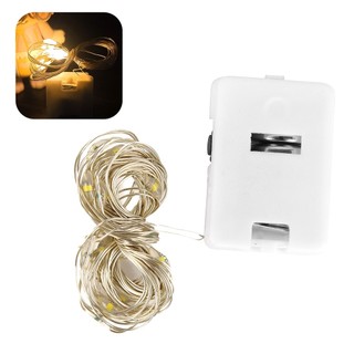 Kit 10 Fios de Fada 2M Led Para Decoração Festa Arte Presente Ambiente Decorado Charme Baterias
