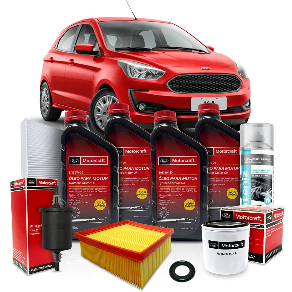 Kit Revisão Troca de Óleo Motorcraft 5w20 Ford Ka /Ford Ka Hatch/ Sedan  1.0 1.5 2018 2019 2020 2021